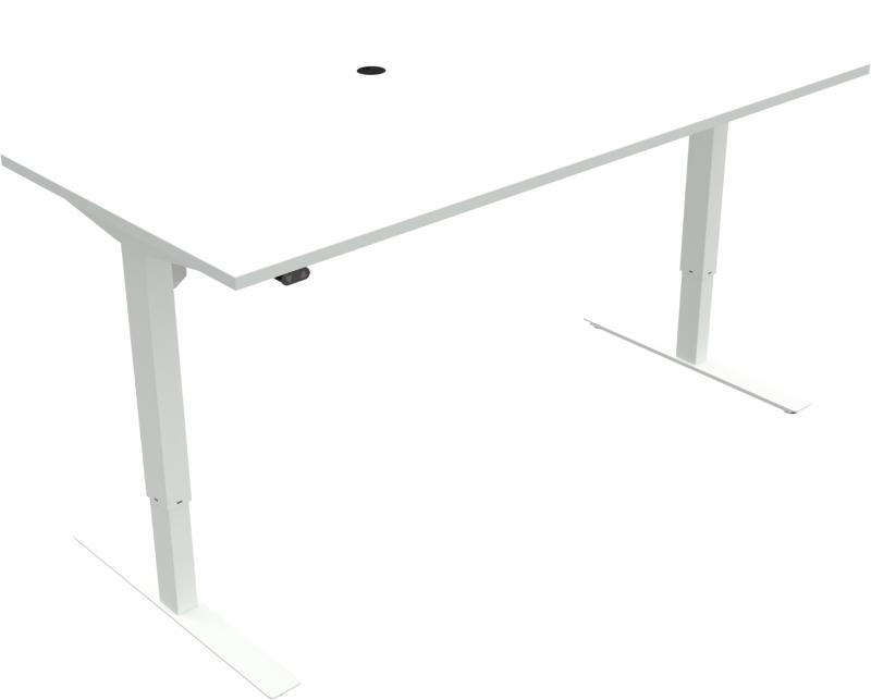 Elegant Hæve-Sænkebord i Hvid - Updown To-bens Design