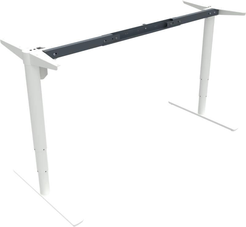 Comfortzone Hæve- Sænkestel Hvid H125x68x112-152 Metal