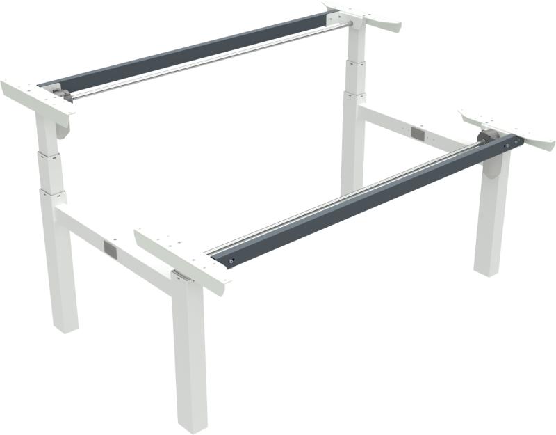Omnilift Hæve-/Sænkestel i Hvid - Ergonomisk Metalstel