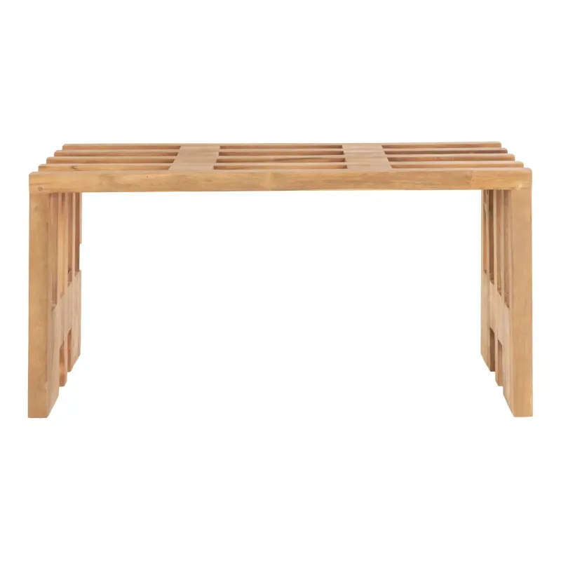 Teak Bænk 90x30 cm - Naturfarvet Haven Møbel