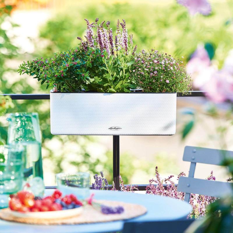Lechuza Cube Color Triple Udendørs Blomsterkrukke - Hvid