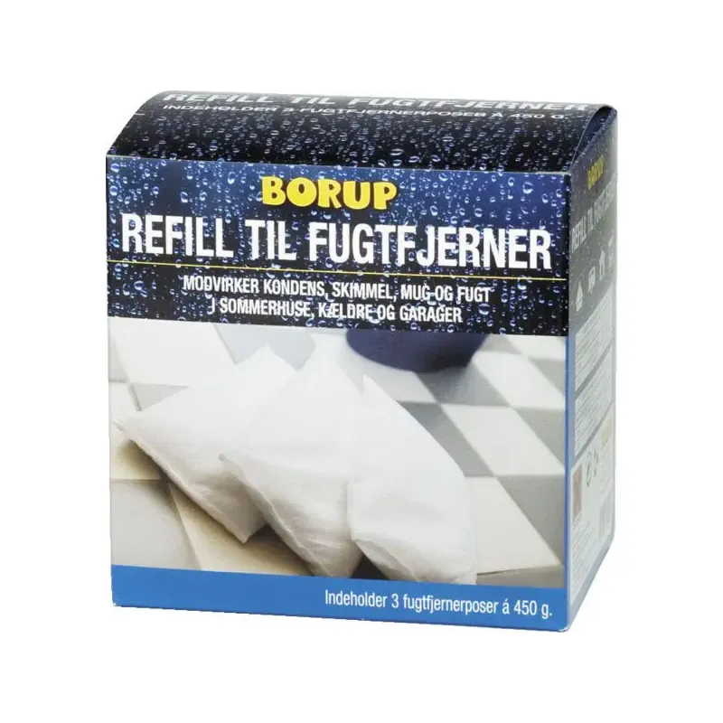 Borup Fugtfjerner Refill 450g - Effektiv Fugtbekæmpelse