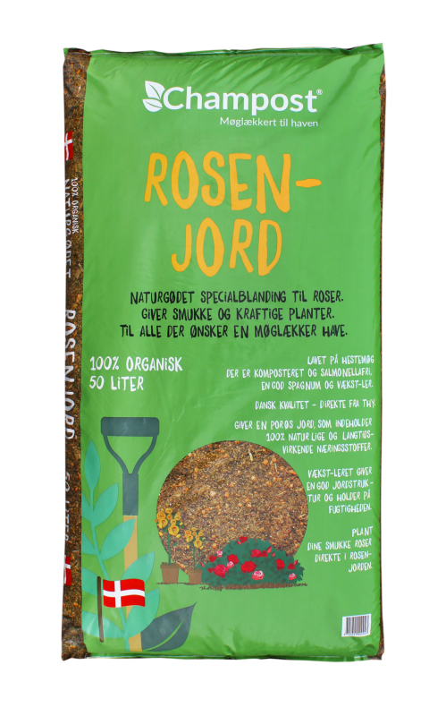 Champost Rosenjord 50 Liter - Perfekt til dine roser