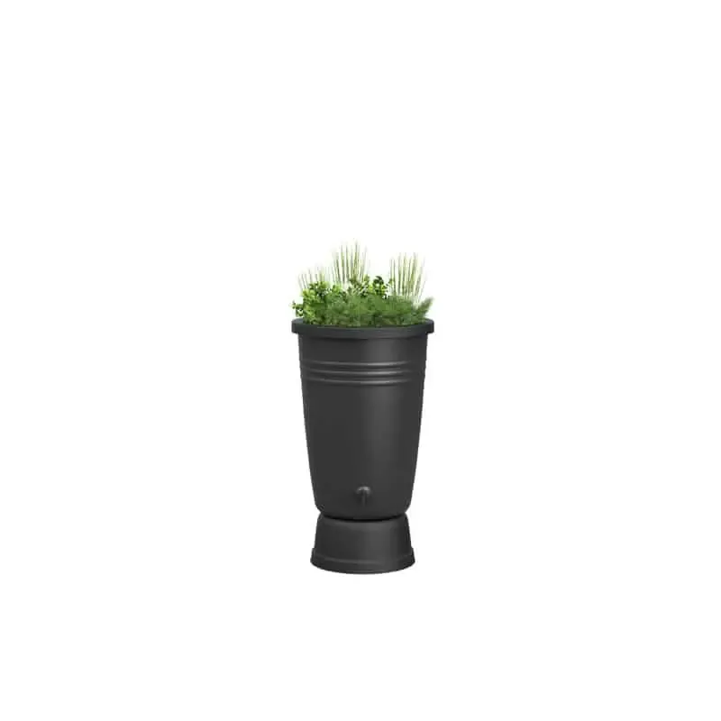 Grøn Basics Regnvandstønde 200 L Sort - Godt Tilbud!