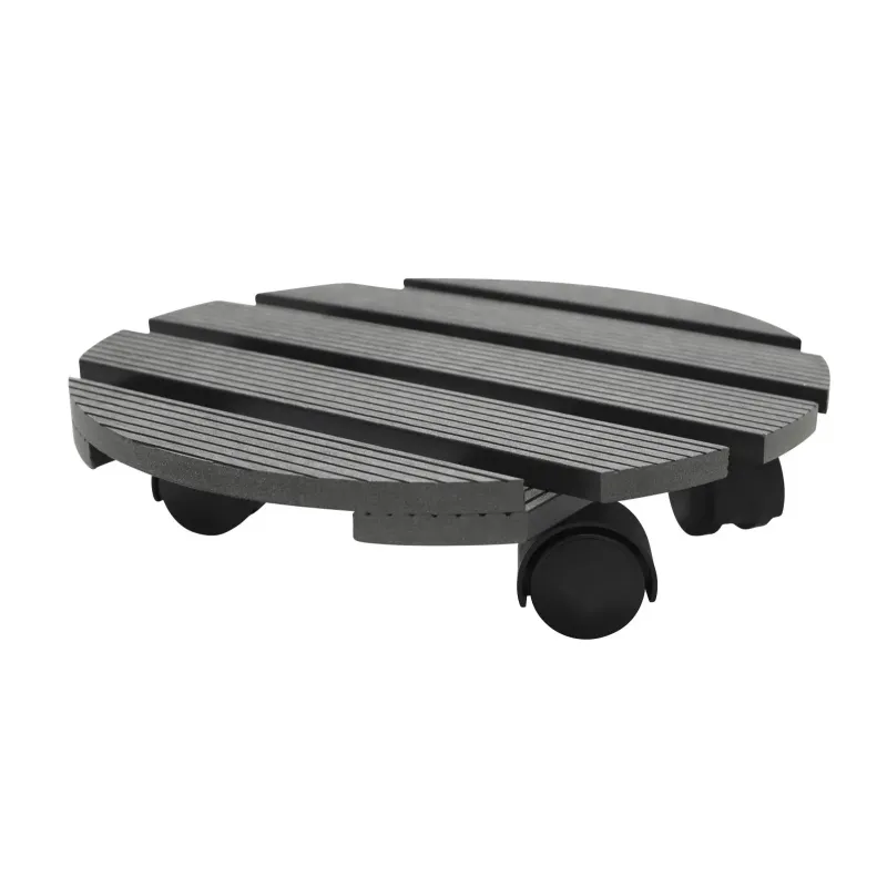 Grøn Planterullevogn WPC Ø30 cm - 60 kg bæreevne