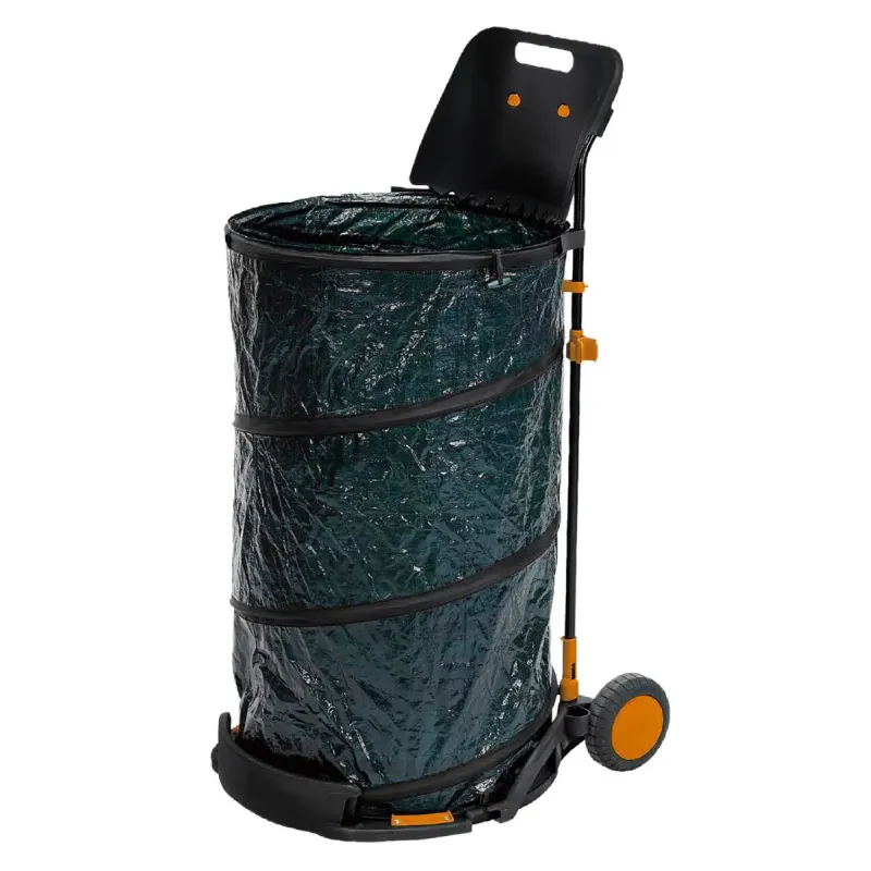 Green-  Sammenklappelig Haveaffaldsvogn Med Opsamler 150 Liter