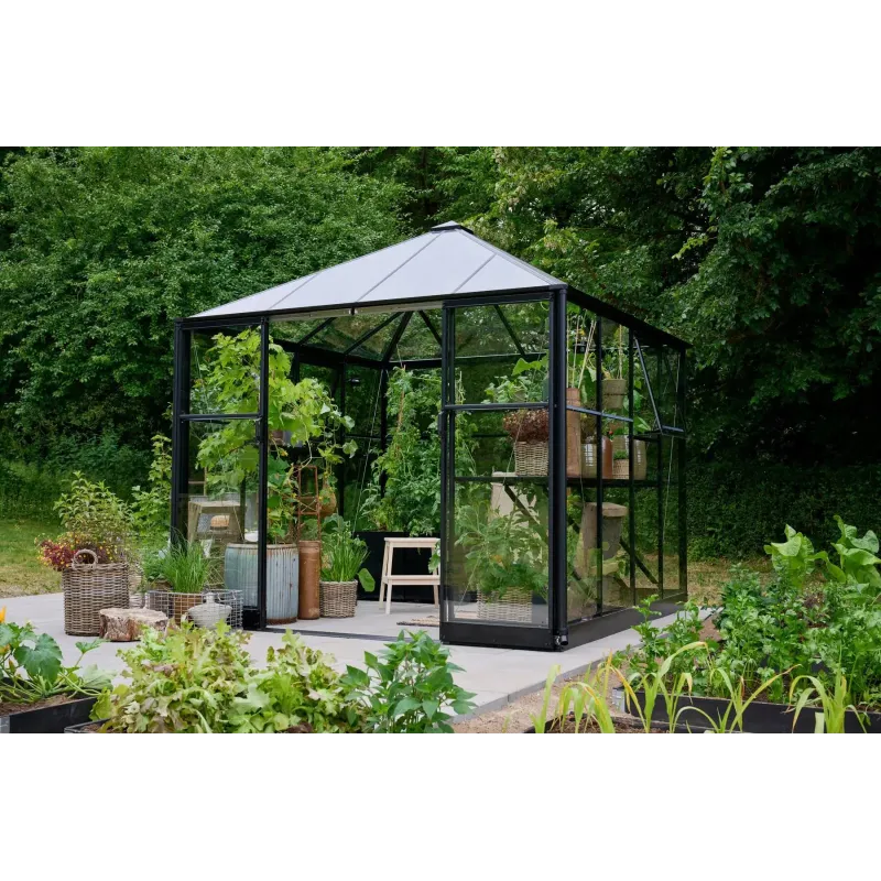 Halls Qube Square 88 Drivhus - Moderne Havepavillon