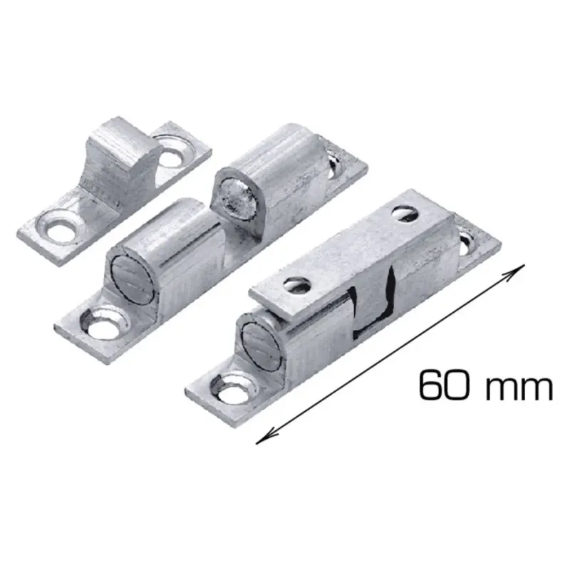 Dørholder i Krom med Skruer - 60 x 38 mm