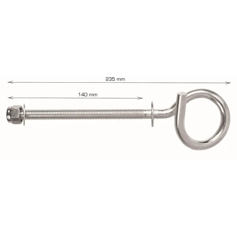 Kraftig Gyngekrog M12 x 140 mm - Elforzinket Tilbud!
