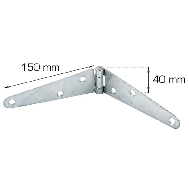 Kistehængsel med Skruer 150x40 mm - Elforzinket Tilbud