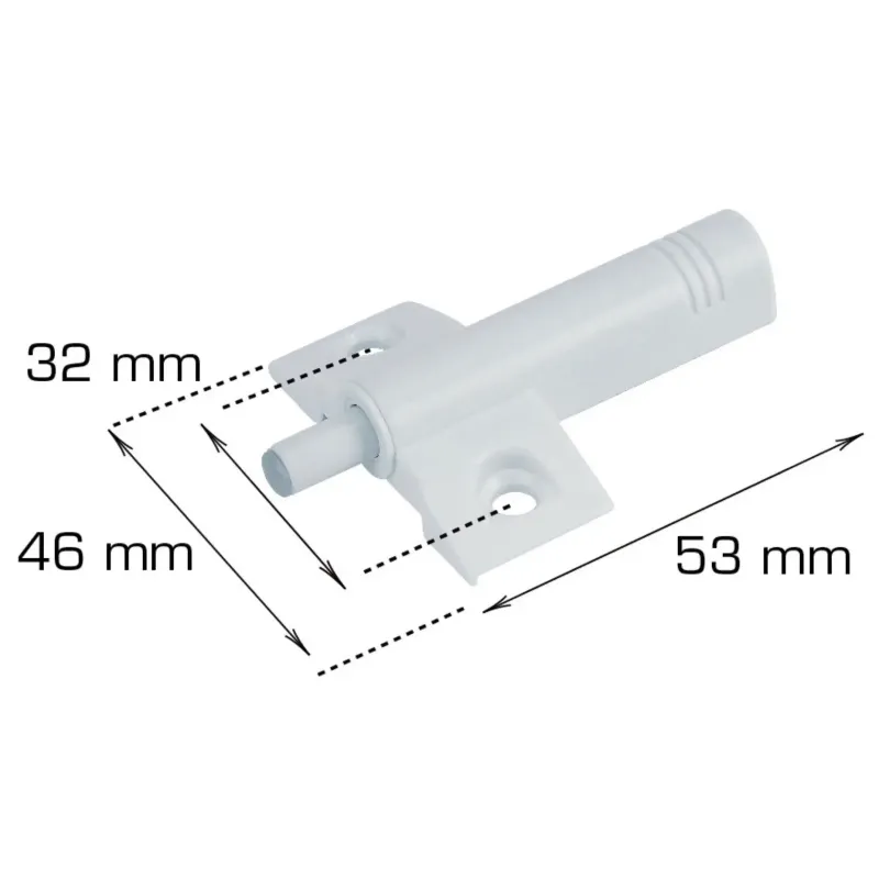 Hvid Lågedæmper i Plast - 53 x 46 mm til Haven