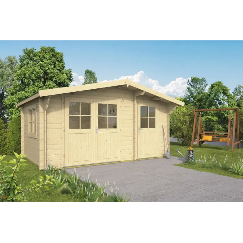 Honolulu Bjælkehytte 34 mm - Udsalg hos HytteExperten