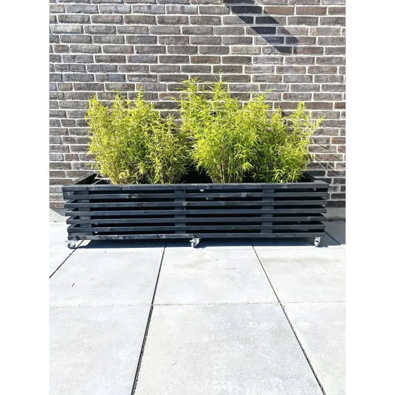 Kabeltromlen Plantekasse på Hjul - Sorte Traller 170cm