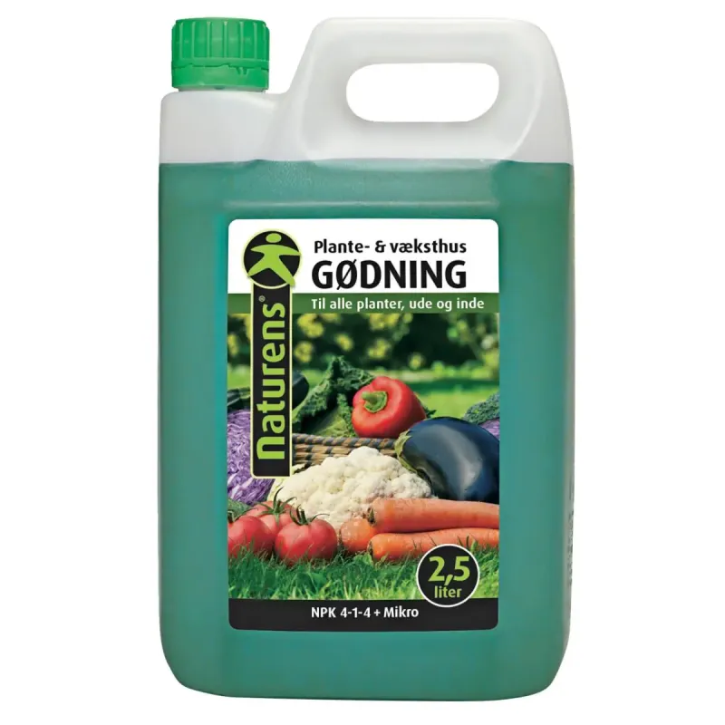 Naturens Væksthusgødning NPK 4-1-4 - 5 liter til haven