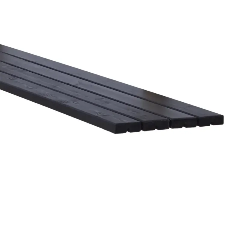 Plus 4 stk. Løse Møbelplanker 42x116mm Sort Grundmalet
