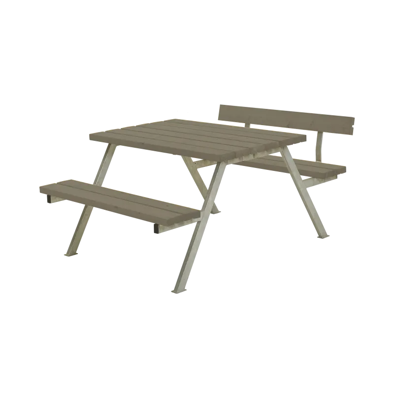 Plus Alpha Bord Bænkesæt Ryglæn 118 Gråbrun