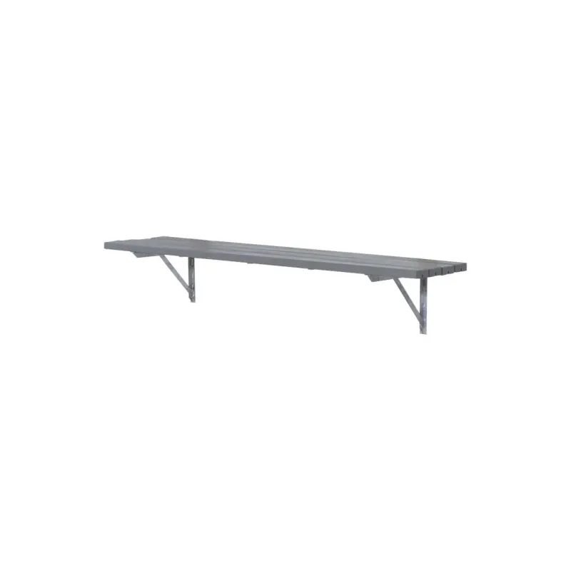 Plus Bænk Hylde med Beslag og Planker - Gråbrun 207x50cm