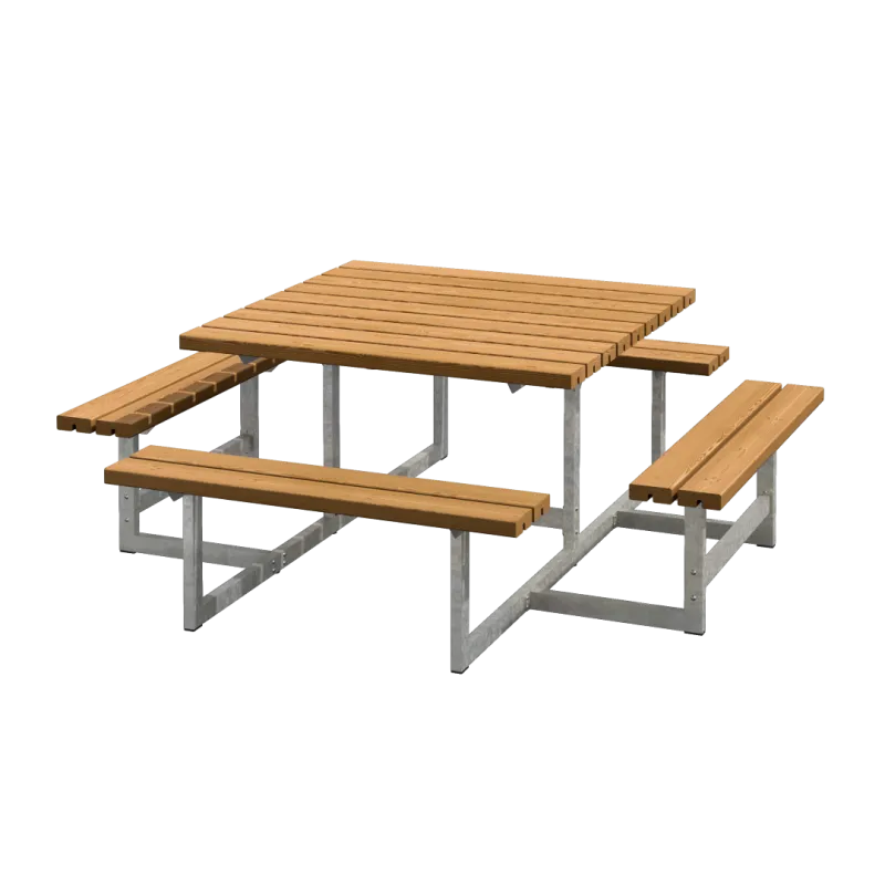 Plus Picnic Bord Bænkesæt i Teak - Perfekt til Haven!