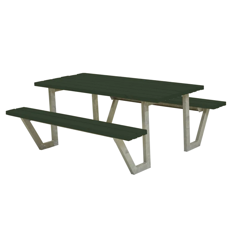 Plus Wega Bord Bænkesæt 177 cm - Grøn - Haven Møbler