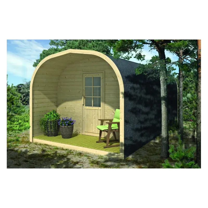 Portland Bjælkehytte 28 - Inkl. Termoglas og Shingels