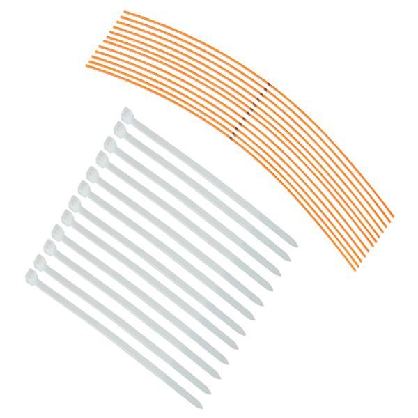 Snøre Strips Sæt - 12 Nylonsnore og 12 Plastikstrips