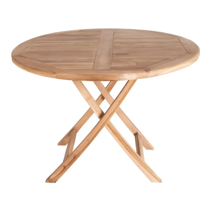 Teaktræ Spisebord Ø100 cm - Perfekt til Haven!