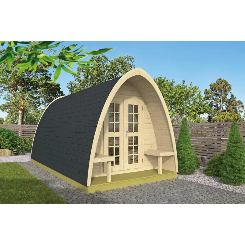 Spring Valley Bjælkehytte 28 - Termoglas og Shingels Inkl.