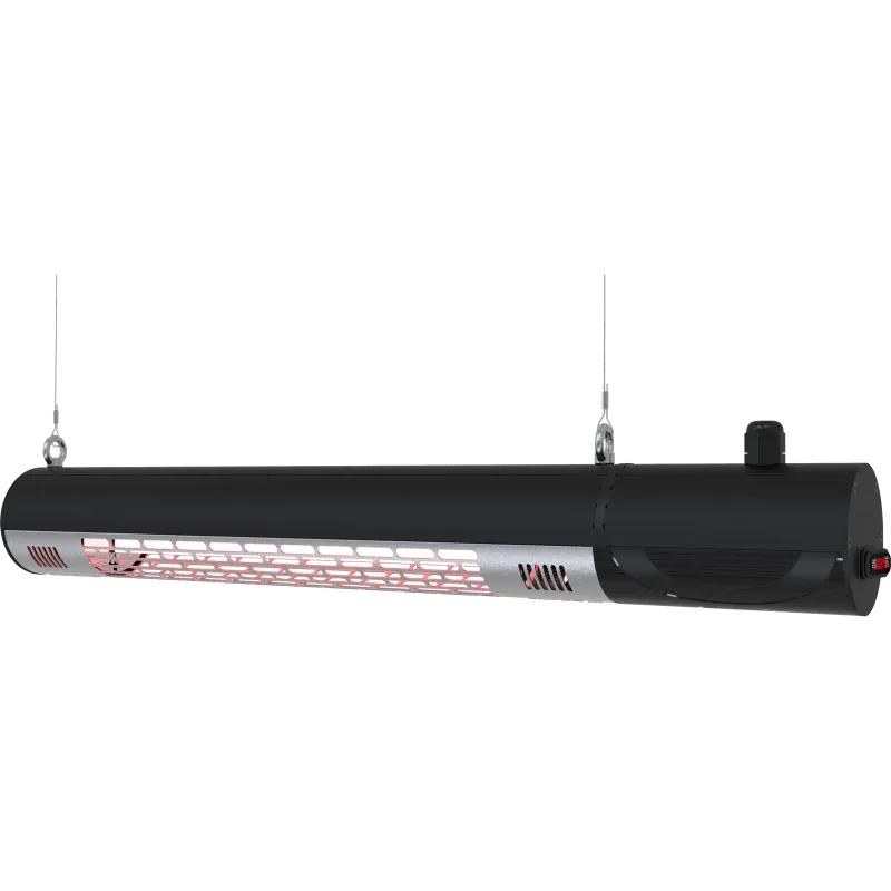 Terrassevarmer Vægmodel 1500   Remote   Sort