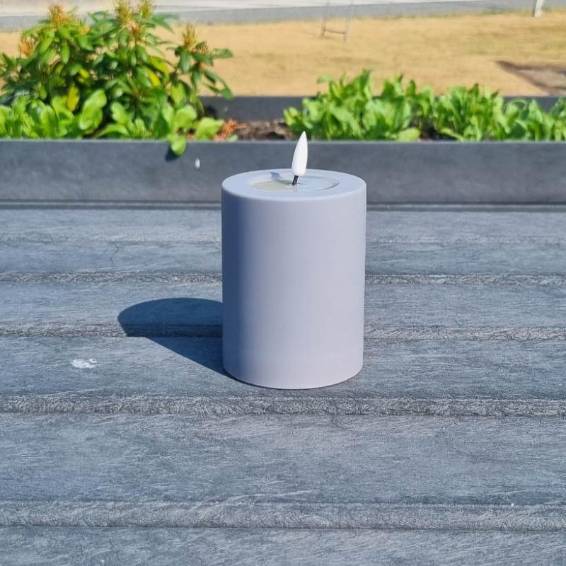 Deluxe Homeart Grå Led Bloklys   5x10   Outdoor