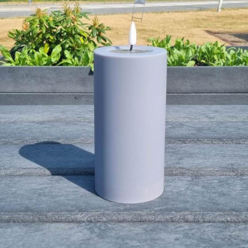 Deluxe Homeart Grå Led Bloklys   5x15   Outdoor
