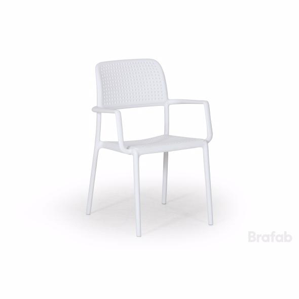 Bora Stol Hvid Havestole Brafab Enggården Havemøbler