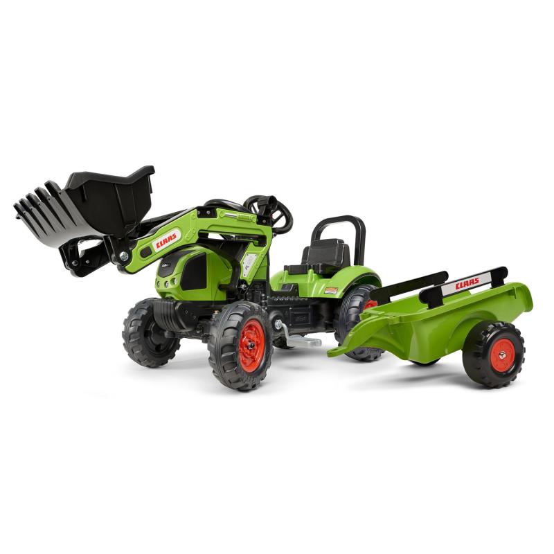 Claas Pedaltraktor med Frontlæsser og Vogn - Sjov Leg!