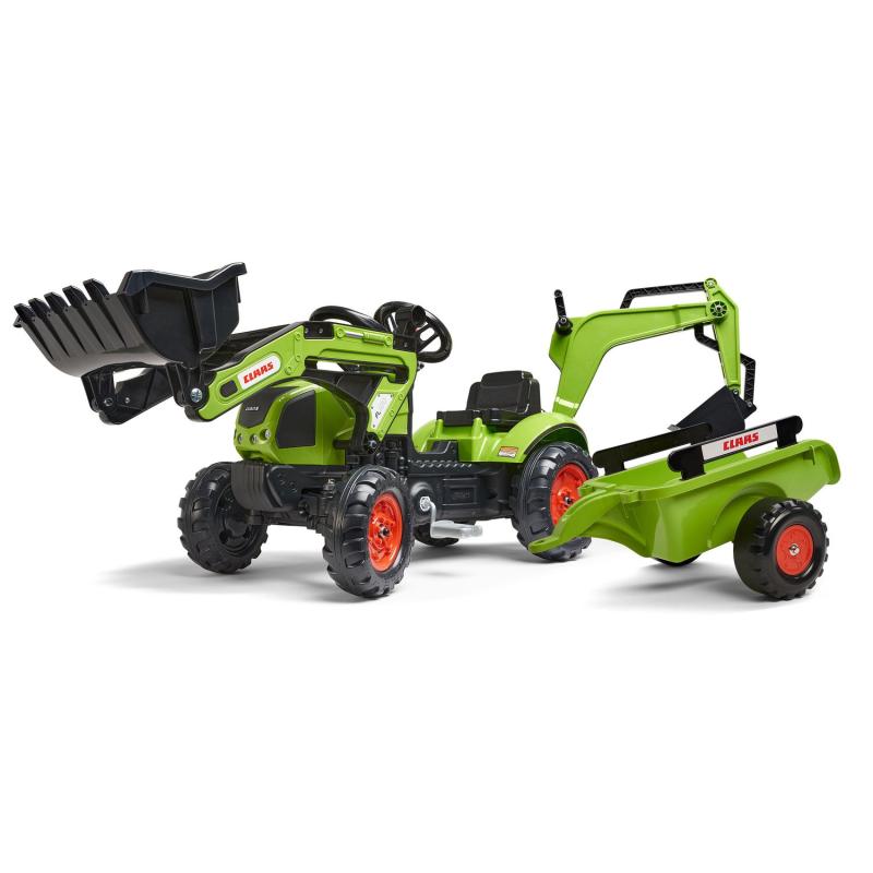 Claas Pedaltraktor med Læsser og Rendegraver - Fantastisk Leg!