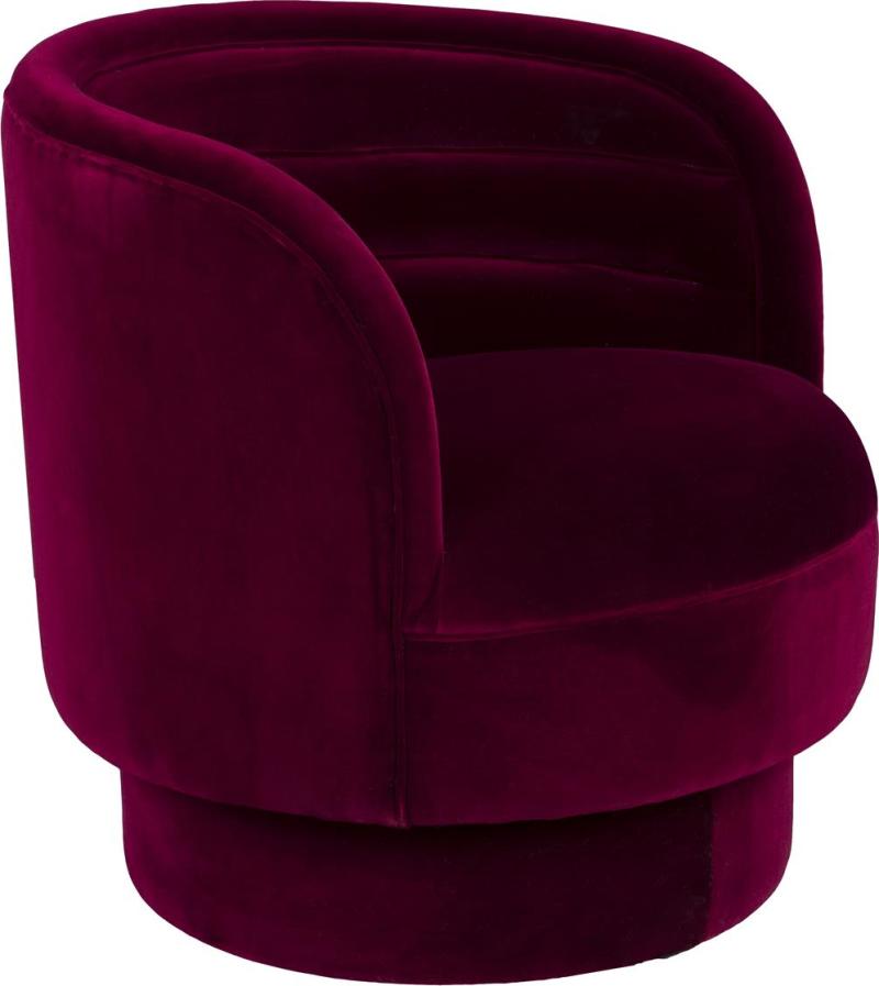 Loungestol Dutchbone Dorothy i Aubergine med Eukalyptusbase