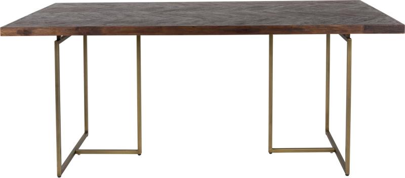 Elegant spisebord fra Dutchbone - Mudderbrun & Sort Stål