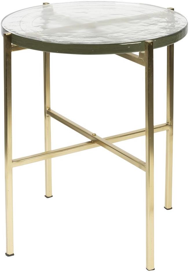Retro Sidebord i Perlemorsglas med Guldben - Dutchbone