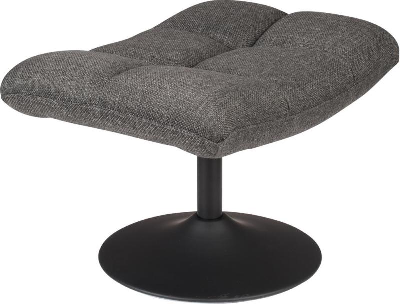 Skammel Taburet Dutchbone Hocker Askegrå Drejelig   Stof   Stål H46ã B67ã L51