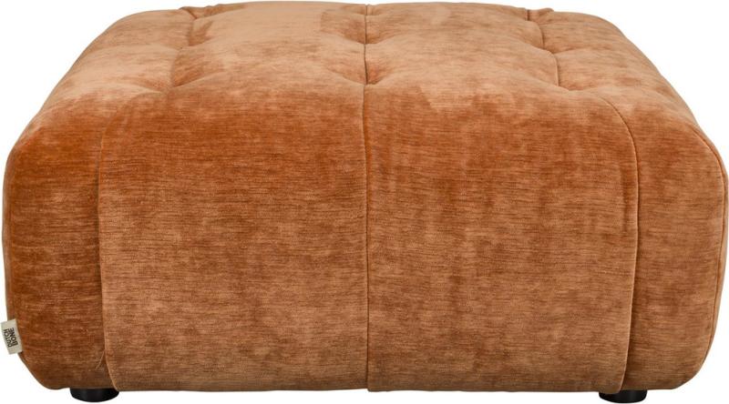 Skammel Dutchbone Hocker Kastanjebrun Polyester Ottoman 91x91x44