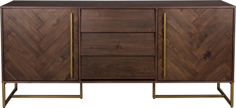 Retro Skænk i Akaciefiner og Stål - Elegance til Dit Hjem
