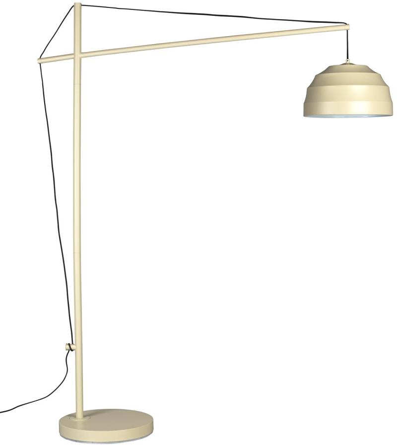 Elegant Lysgrå Gulvlampe fra Dutchbone - Justerbar Bue