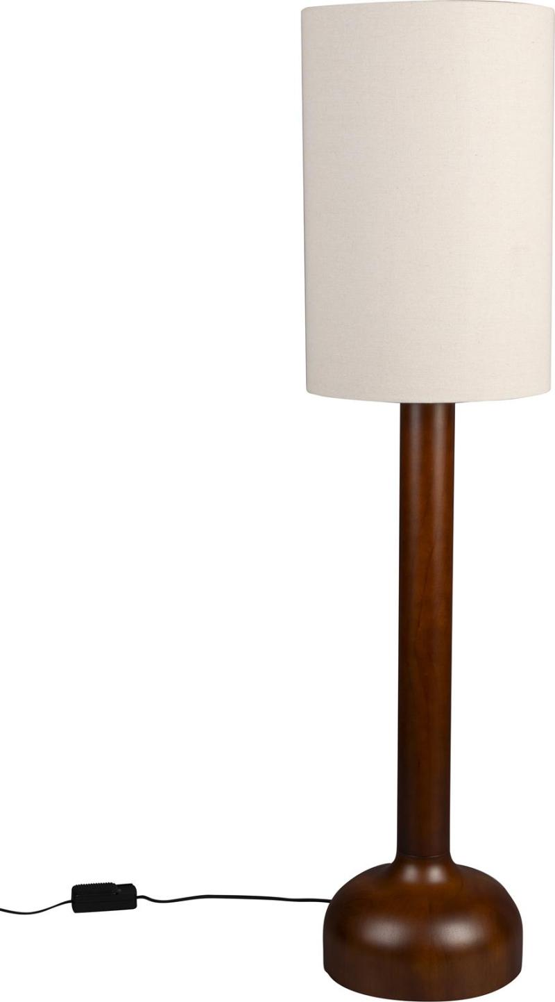Gulvlampe Dutchbone Jones Mørkebrun Gummitræ ø35 H140   Dæmpbar Vintage Standlampe