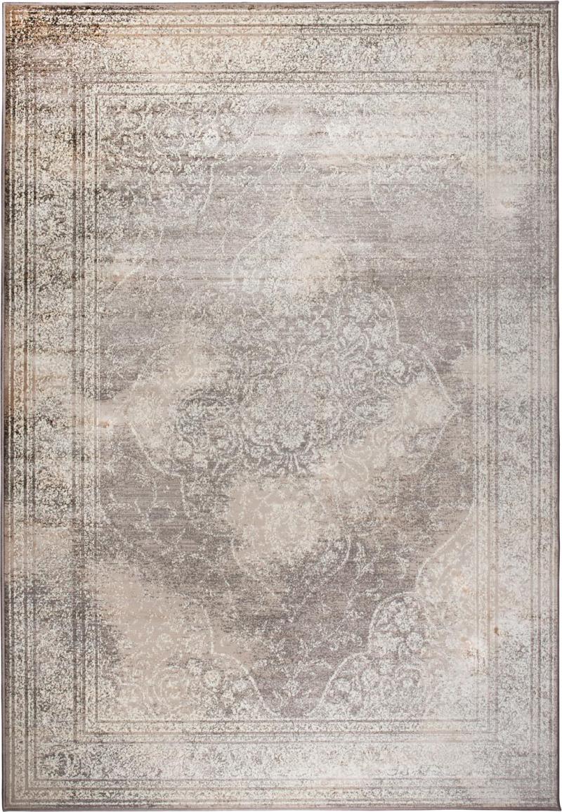 Gulvtæppe Dutchbone Rugged Lysgrå 200x300   Vintage Persisk-inspireret Viskose