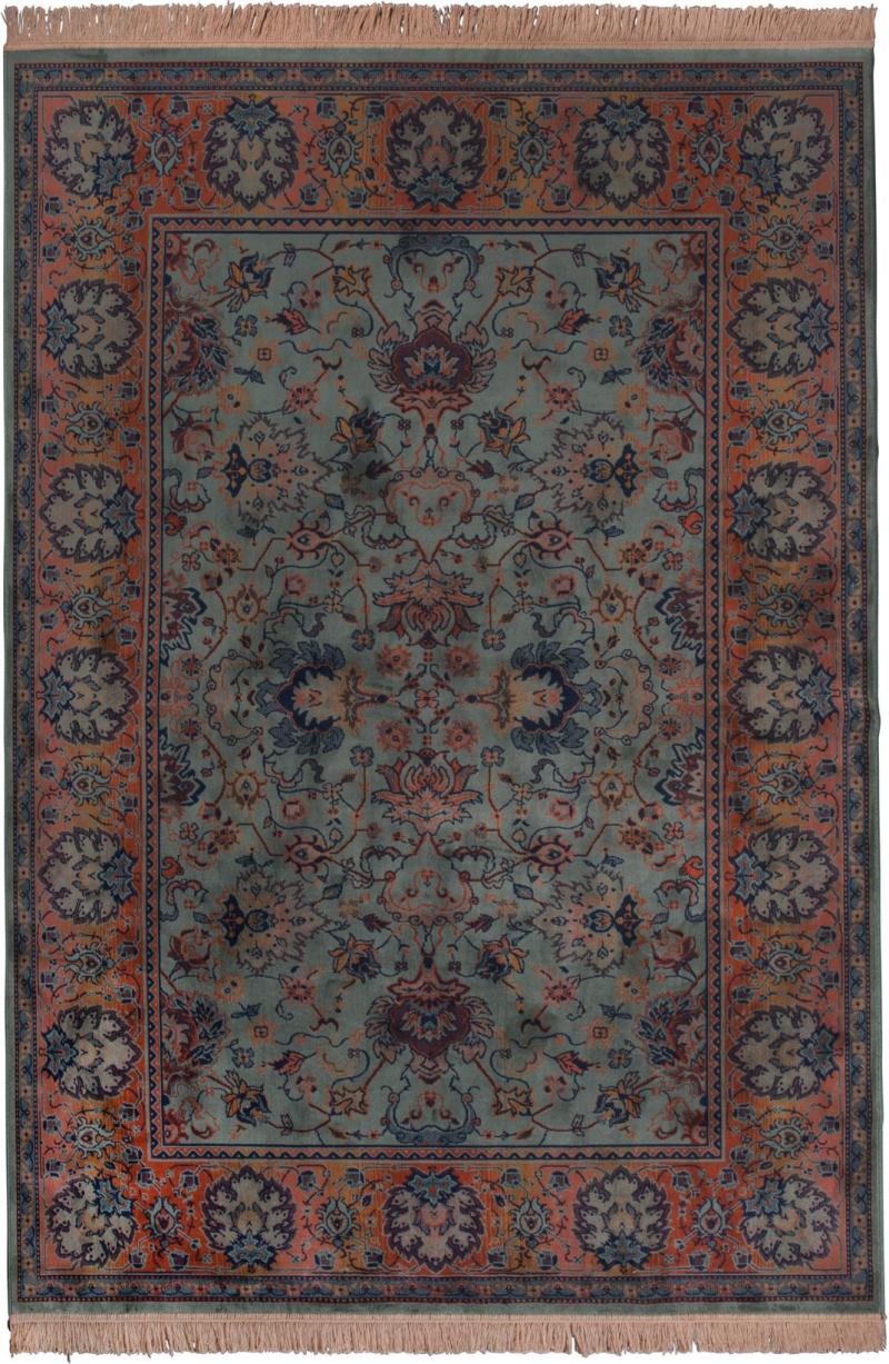 Askegrå Gulvtæppe fra Dutchbone - Vintage Mønster 200x300 cm