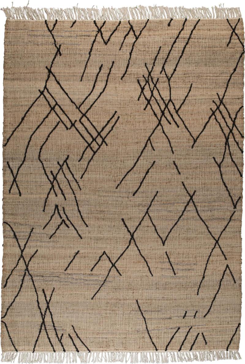 Stengrå Jute Gulvtæppe fra Dutchbone - 170x240 cm