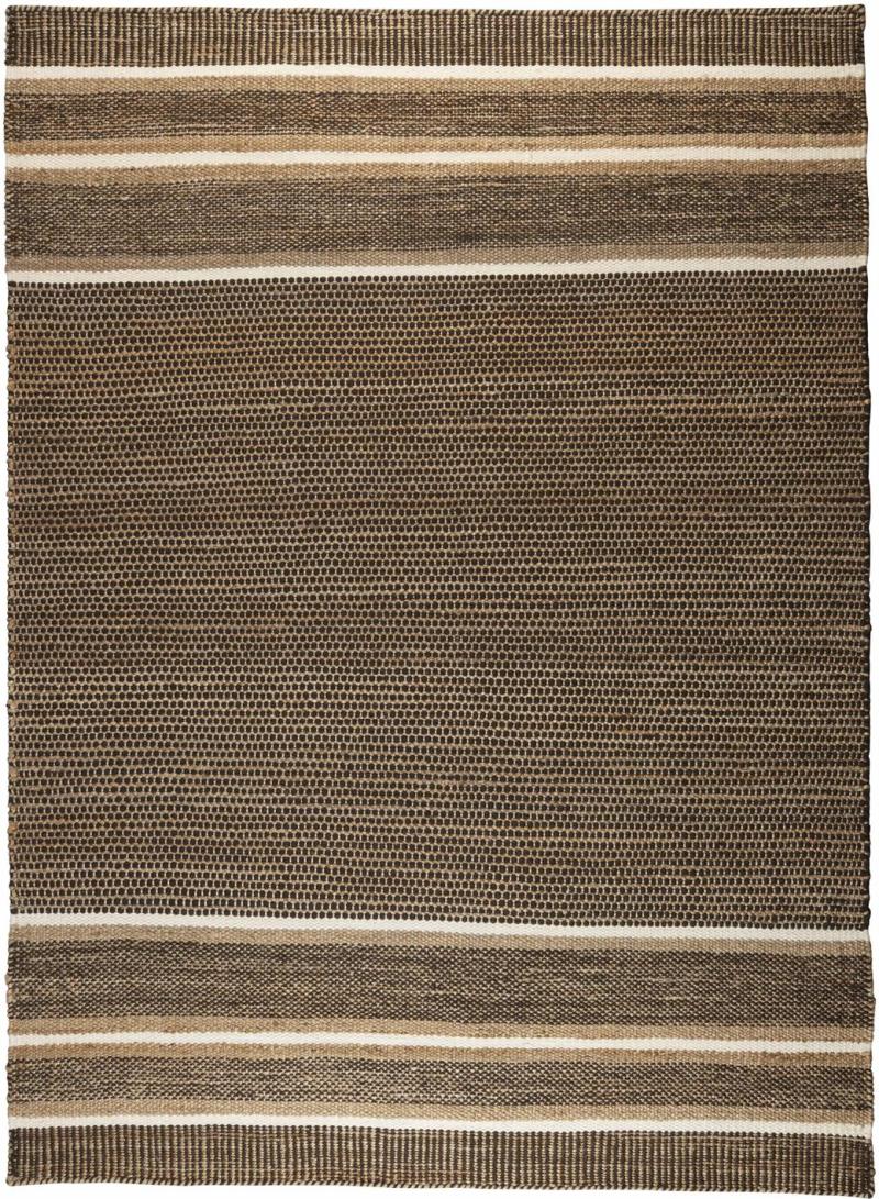 Gulvtæppe Dutchbone Djahe 160x230   Mudderbrun 50  Uld 50  Jute