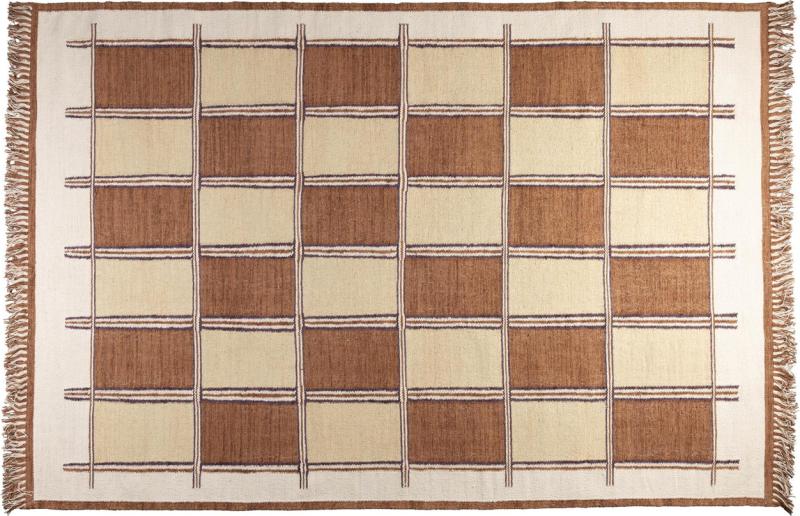 Gulvtæppe Dutchbone Gambit 160x230     Perlemor 100  Bomuld Med Asymmetrisk Mønster