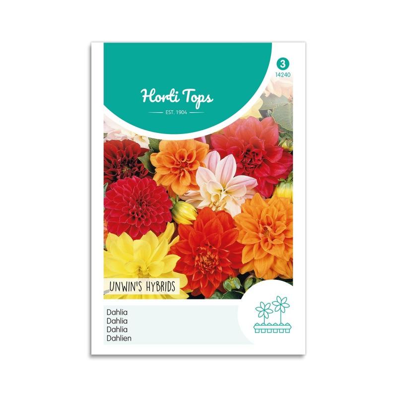 Dahlia Frø - Unwins Hybrider fra Horti Tops på tilbud