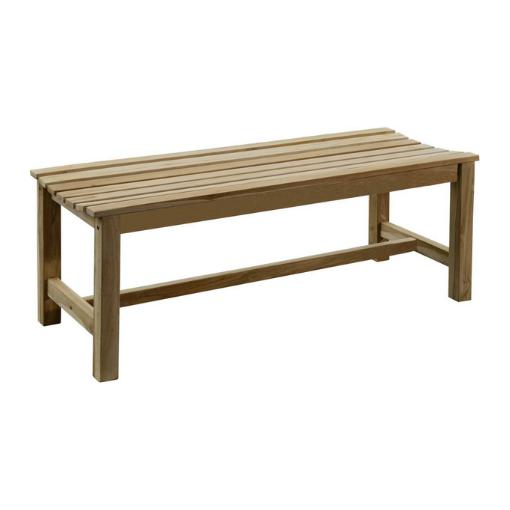 Elegant Teak Bænk Uden Ryg fra Dacore - Havemøbler