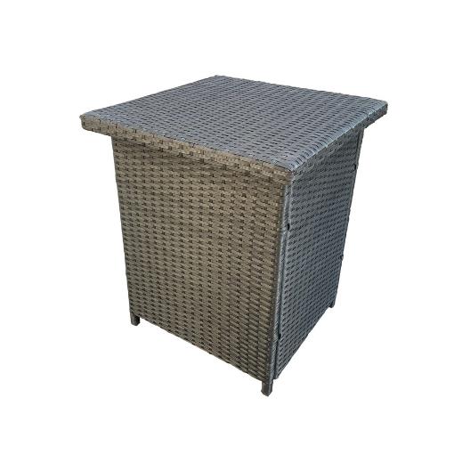 Sædehyndeboks i Alu og Sort Polyrattan - Godt tilbud!