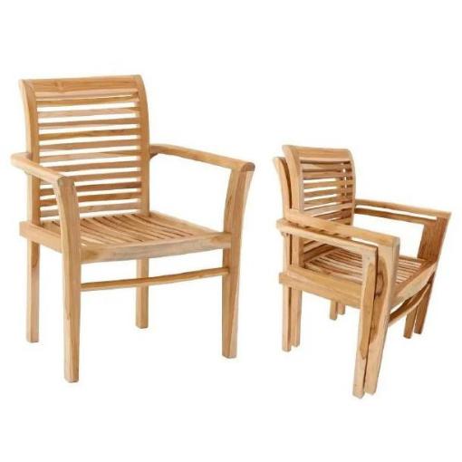 Madrid Teak Stabelstol - Kvalitet til Haven!